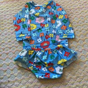 Hanna Andersson matching set, rash guard and bottoms
